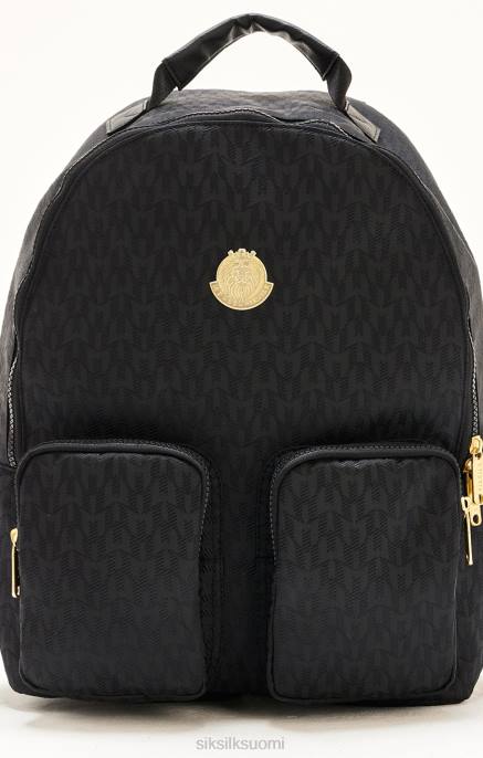 SikSilk x messi musta reppu sukupuolineutraali 6LR8622 laukku