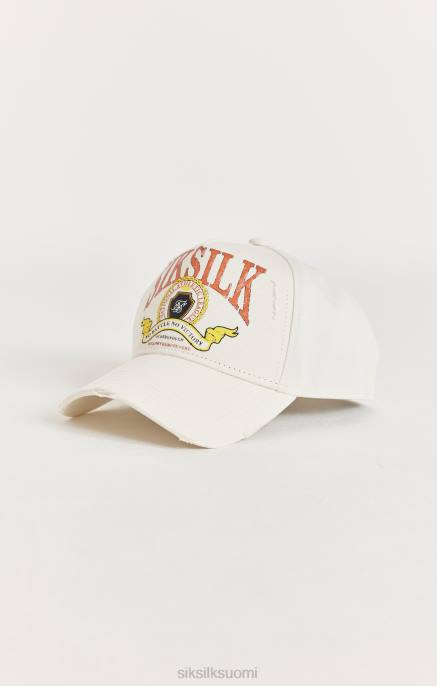 SikSilk ecru retro distressed trucker cap sukupuolineutraali 6LR8240 lisävaruste