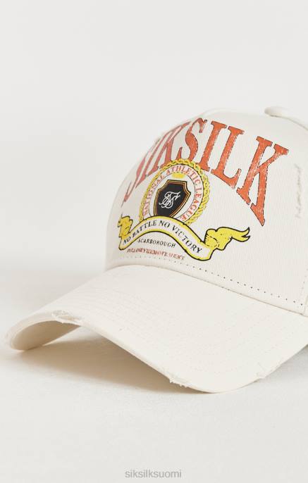 SikSilk ecru retro distressed trucker cap sukupuolineutraali 6LR8240 lisävaruste