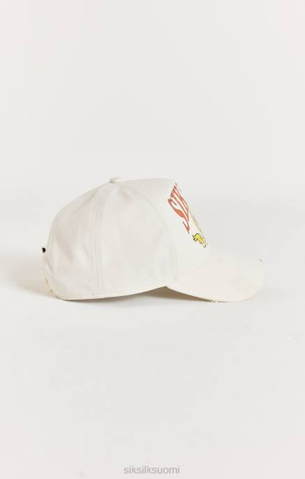 SikSilk ecru retro distressed trucker cap sukupuolineutraali 6LR8240 lisävaruste