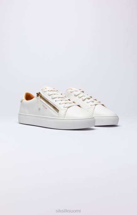 SikSilk valkoinen klassinen tennari toiminnallisella vetoketjulla miehet 6LR812 jalkineet