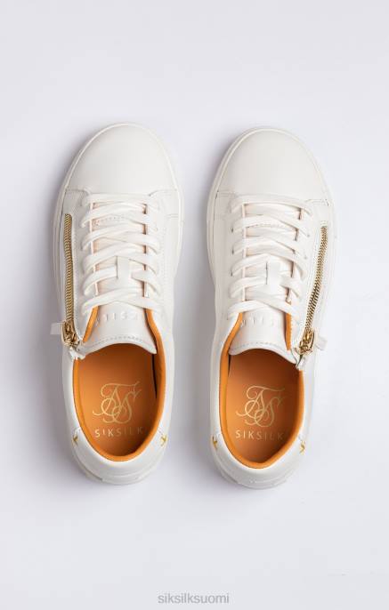 SikSilk valkoinen klassinen tennari toiminnallisella vetoketjulla miehet 6LR812 jalkineet
