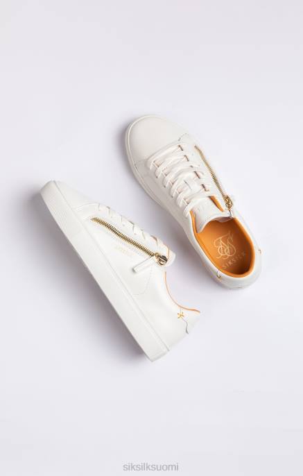 SikSilk valkoinen klassinen tennari toiminnallisella vetoketjulla miehet 6LR812 jalkineet