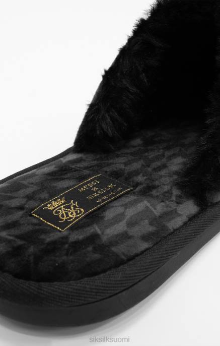 SikSilk x messi mustat tossut miehet 6LR823 jalkineet