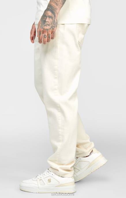 SikSilk ecru rento istuvuus denimfarkku miehet 6LR8545 vaatteet