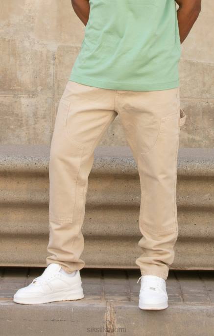 SikSilk ekru suoraan istuva puuseppäfarkku miehet 6LR8555 vaatteet