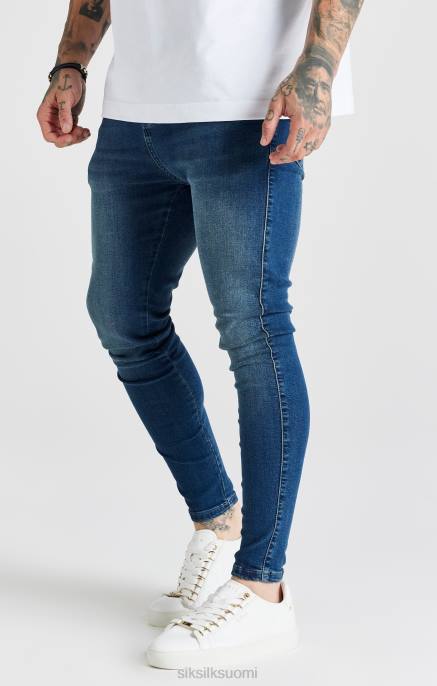 SikSilk sininen pesty essential skinny farkku miehet 6LR8556 vaatteet