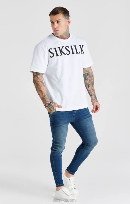 SikSilk sininen pesty essential skinny farkku miehet 6LR8556 vaatteet