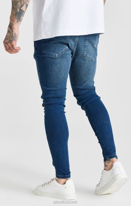 SikSilk sininen pesty essential skinny farkku miehet 6LR8556 vaatteet