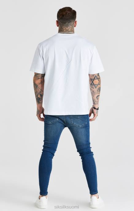 SikSilk sininen pesty essential skinny farkku miehet 6LR8556 vaatteet