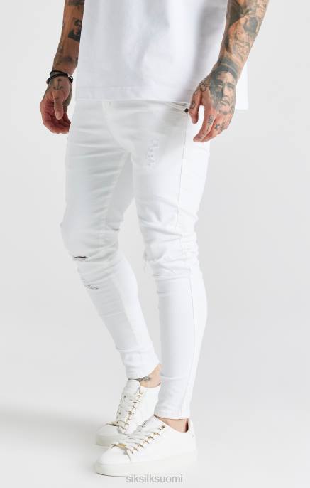 SikSilk valkoinen Essential distressed skinny jean miehet 6LR8553 vaatteet