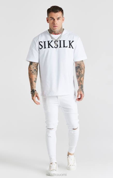 SikSilk valkoinen Essential distressed skinny jean miehet 6LR8553 vaatteet