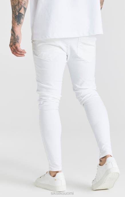 SikSilk valkoinen Essential distressed skinny jean miehet 6LR8553 vaatteet