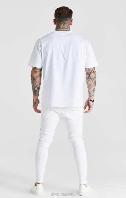 SikSilk valkoinen Essential distressed skinny jean miehet 6LR8553 vaatteet