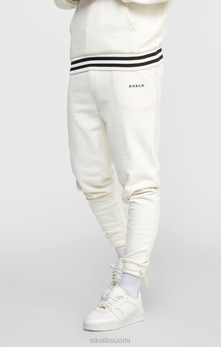 SikSilk ecru jogger raidallisella vyötärönauhalla miehet 6LR8519 vaatteet
