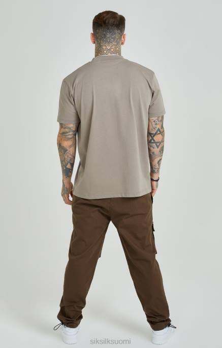 SikSilk ruskeat ripstop cargo-housut miehet 6LR8514 vaatteet