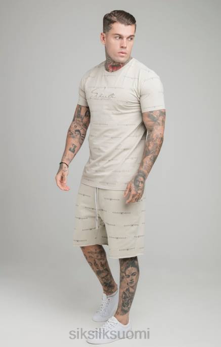 SikSilk beige heijastava printti lyhyt miehet 6LR8594 vaatteet