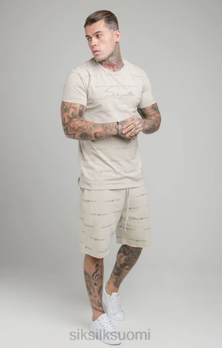 SikSilk beige heijastava printti lyhyt miehet 6LR8594 vaatteet