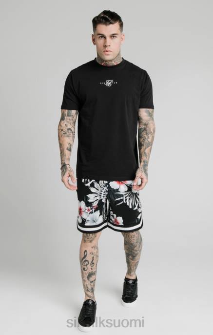 SikSilk kukkakoristoshortsit - mustat miehet 6LR8591 vaatteet