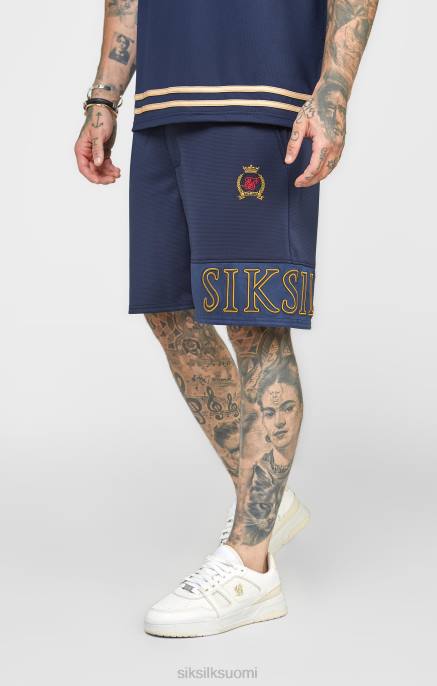 SikSilk laivastonsininen brodeeraus rento lyhyt miehet 6LR8607 vaatteet