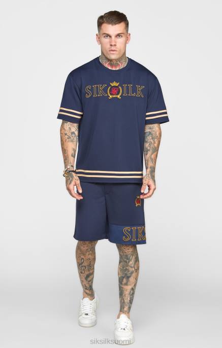 SikSilk laivastonsininen brodeeraus rento lyhyt miehet 6LR8607 vaatteet