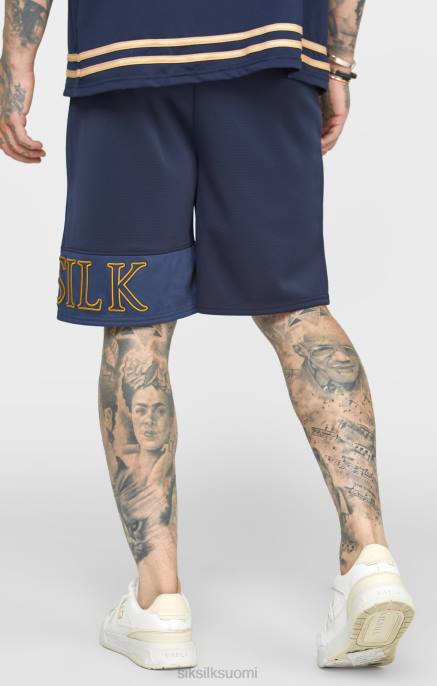 SikSilk laivastonsininen brodeeraus rento lyhyt miehet 6LR8607 vaatteet