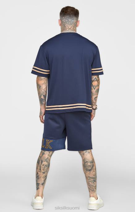 SikSilk laivastonsininen brodeeraus rento lyhyt miehet 6LR8607 vaatteet
