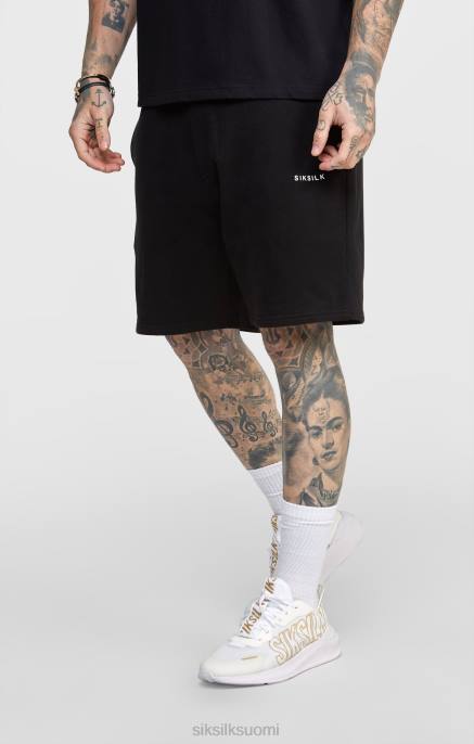 SikSilk musta jogger-lyhyt raidallinen vyötärönauha miehet 6LR8610 vaatteet