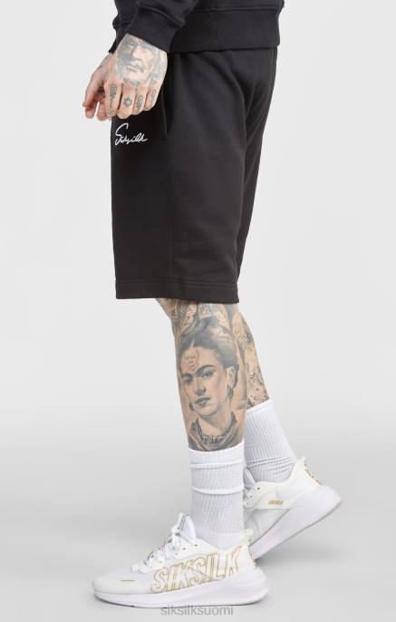 SikSilk musta kirjoituskirjailu lyhyt miehet 6LR8581 vaatteet