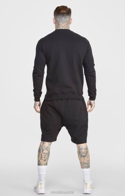SikSilk musta kirjoituskirjailu lyhyt miehet 6LR8581 vaatteet
