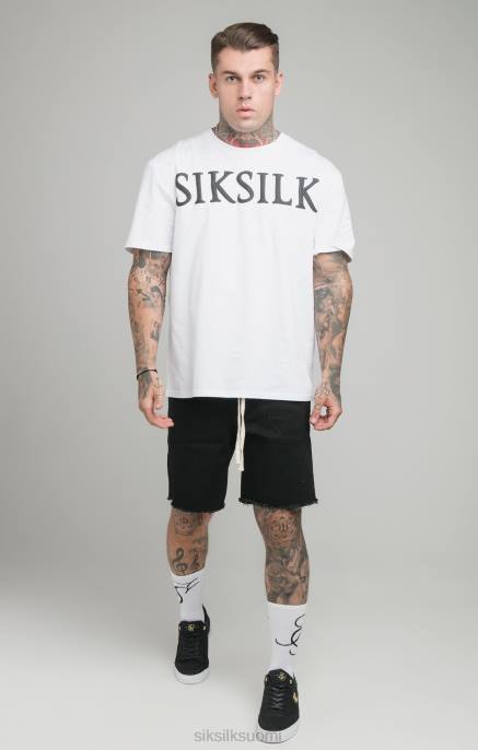 SikSilk musta raakahelma rento denim-shortsi miehet 6LR8582 vaatteet