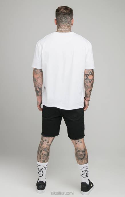 SikSilk musta raakahelma rento denim-shortsi miehet 6LR8582 vaatteet