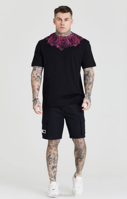 SikSilk musta ripstop cargo short miehet 6LR8586 vaatteet
