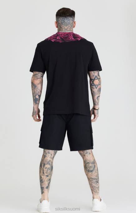 SikSilk musta ripstop cargo short miehet 6LR8586 vaatteet