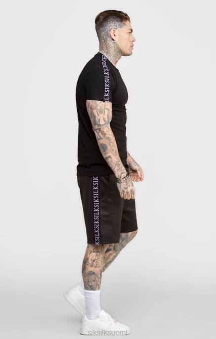 SikSilk musta teipattu lyhyt miehet 6LR8611 vaatteet