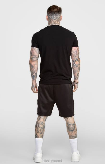 SikSilk musta teipattu lyhyt miehet 6LR8611 vaatteet