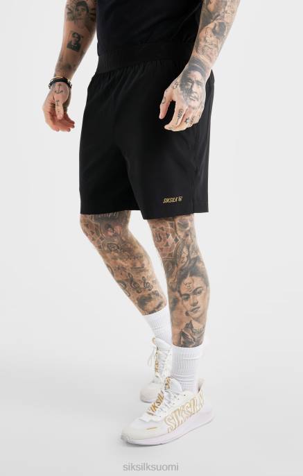 SikSilk musta urheilu lyhyt miehet 6LR8590 vaatteet