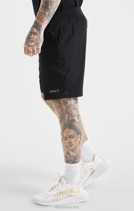 SikSilk musta urheilu lyhyt miehet 6LR8590 vaatteet