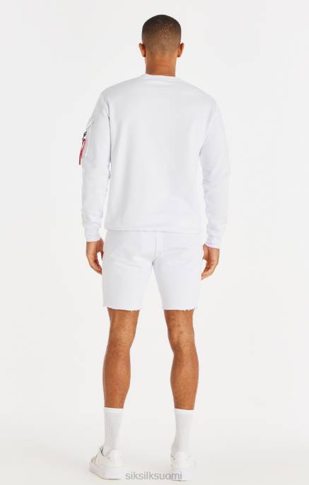 SikSilk rento lento raakahelma shortsit - valkoiset miehet 6LR8589 vaatteet
