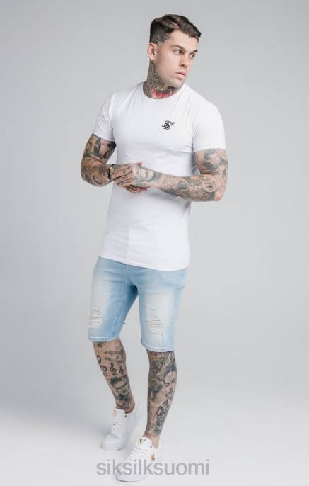 SikSilk sininen ahdistunut denim lyhyt miehet 6LR8583 vaatteet