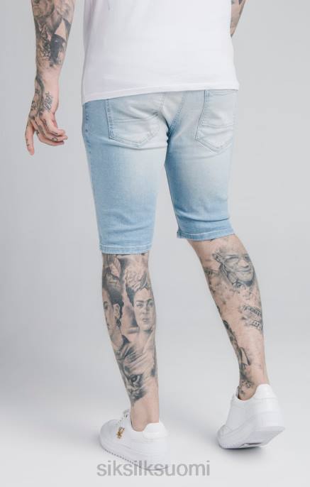 SikSilk sininen ahdistunut denim lyhyt miehet 6LR8583 vaatteet
