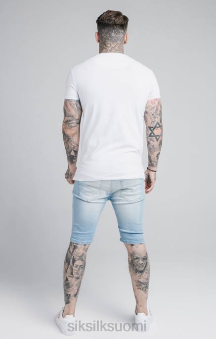 SikSilk sininen ahdistunut denim lyhyt miehet 6LR8583 vaatteet
