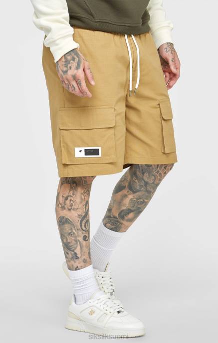 SikSilk tan ripstop cargo short miehet 6LR8585 vaatteet