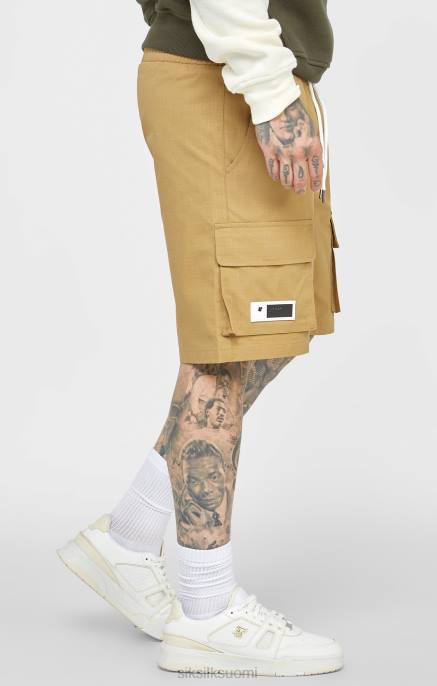 SikSilk tan ripstop cargo short miehet 6LR8585 vaatteet