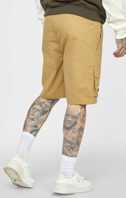SikSilk tan ripstop cargo short miehet 6LR8585 vaatteet