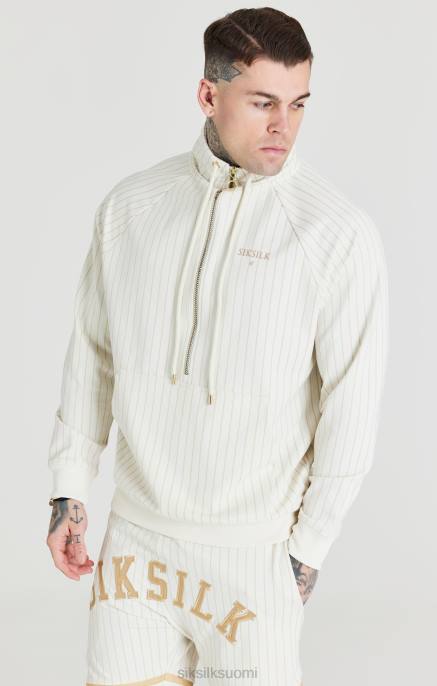 SikSilk ecru retro puolivetoketjullinen tracktop miehet 6LR8438 vaatteet