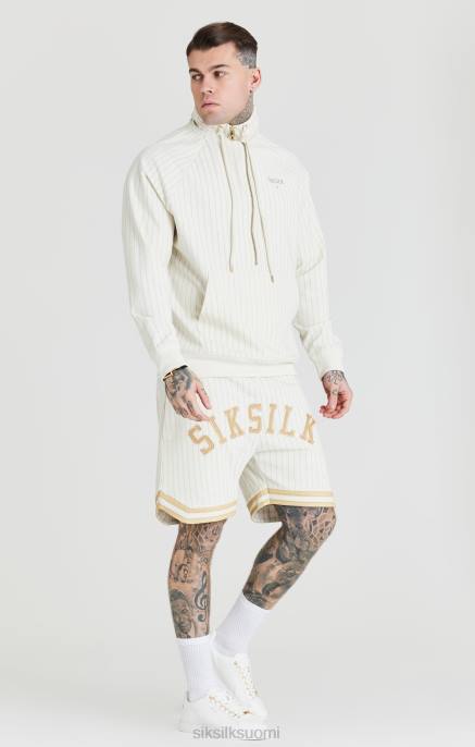 SikSilk ecru retro puolivetoketjullinen tracktop miehet 6LR8438 vaatteet