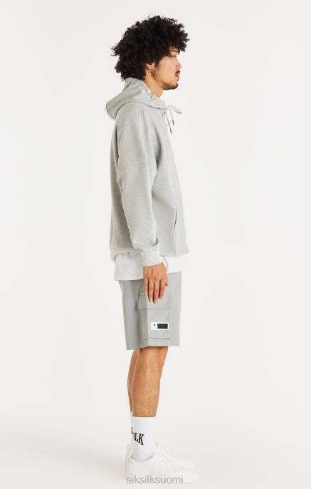 SikSilk eliittikuvioitu 89-huppari - harmaa marli miehet 6LR8417 vaatteet