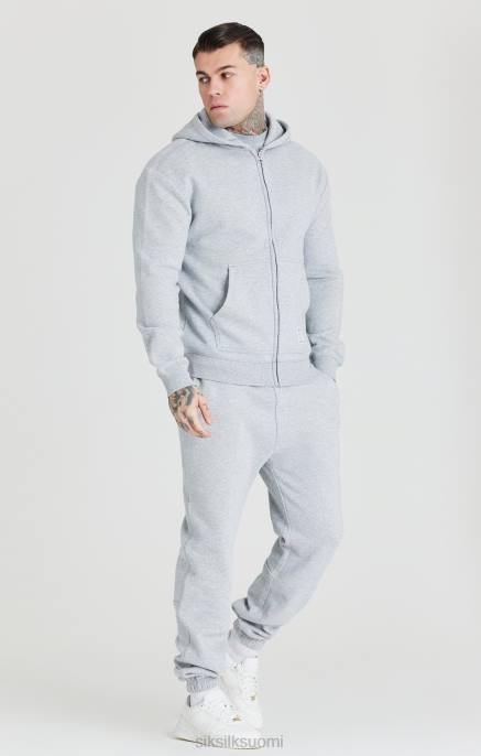 SikSilk harmaa meikkivetoketju hupparin läpi miehet 6LR8439 vaatteet