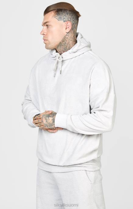 SikSilk harmaa pyyhkeen ylisuuri huppari miehet 6LR8420 vaatteet